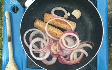 Breakfast in frying pan