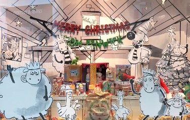 Festive window display