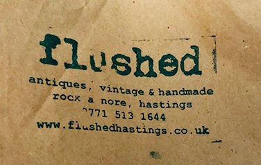 Flushed paper bag