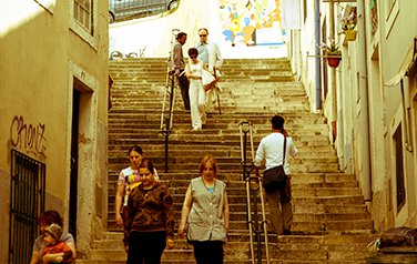 People On Stairs
