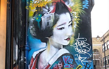 Gorgeous blue mural