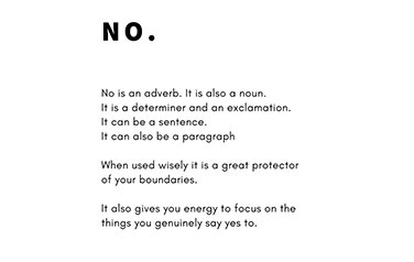 What NO means