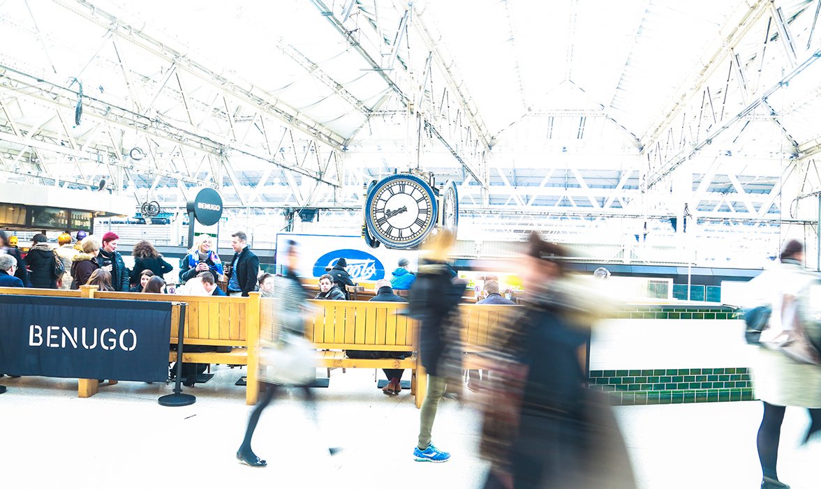 People Walking Inside Waterloo Station