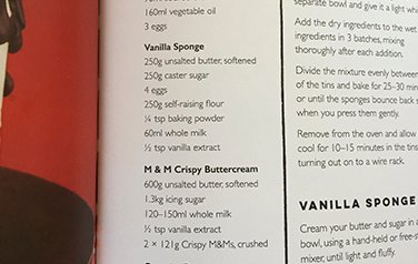 Recipe taken from book