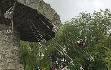 High swing in motion