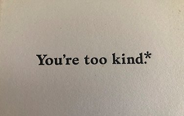 Too Kind