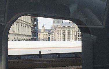View from a train window
