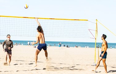 Volleyball player on the beach
